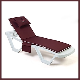 Şezlong Minderi - Bordo Renk