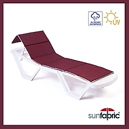 Katlanır Yüzer Şezlong Minderi - Bordo Renk